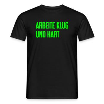 Work Smart And Hard – Success Motto For Doers - Men's T-Shirt - black - Front - AI Model Male 178 light (178cm)