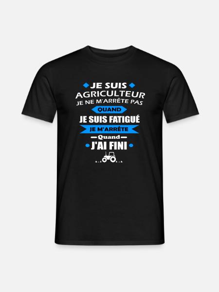 Je suis agriculteur t-shirt homme cadeau message - T-shirt homme - noir