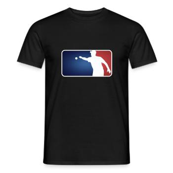 Petanque Boule Boccia Petanca Major League Style - Men's T-Shirt - black - Front - AI Model Male 178 light (178cm)