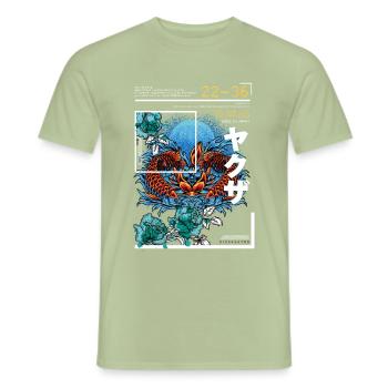 Koi Fisch Japan Art Style - Männer T-Shirt - Sage - Vorne - AI Model Male 178 light (178cm)