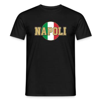 NAPOLI - Men's T-Shirt - black - Front - AI Model Male 178 light (178cm)