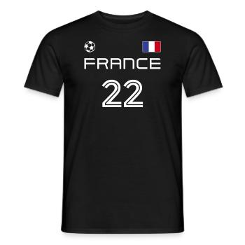 France 2022 France Jersey Football Fan - Men's T-Shirt - black - Front - AI Model Male 178 light (178cm)