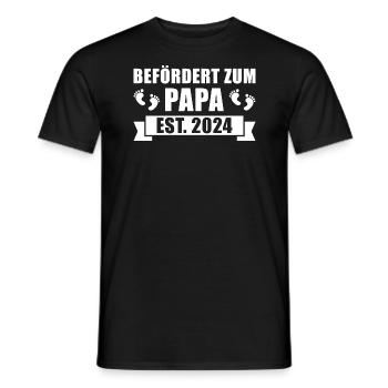 Werdender Vater 2024 Befördert zum Papa - Männer T-Shirt - Schwarz - Vorne - AI Model Male 178 light (178cm)