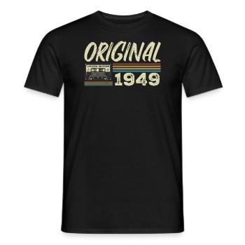 Original 1949 Rétro Cadeau Anniversaire Né En 1949 - T-shirt homme - noir - Devant - AI Model Male 178 light (178cm)