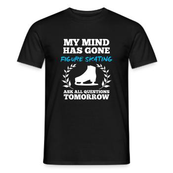 Eiskunstlauf - Männer T-Shirt - Schwarz - Vorne - AI Model Male 178 light (178cm)