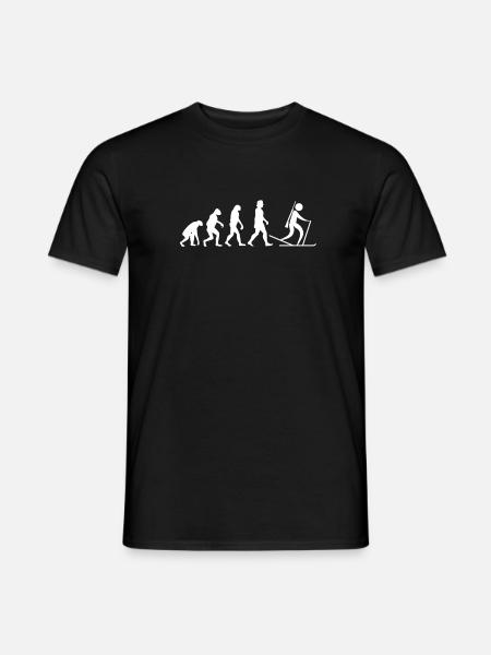 Biathlon Evolution - Männer T-Shirt - Schwarz