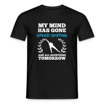 Patinage de vitesse - T-shirt homme - noir - Devant - AI Model Male 178 light (178cm)