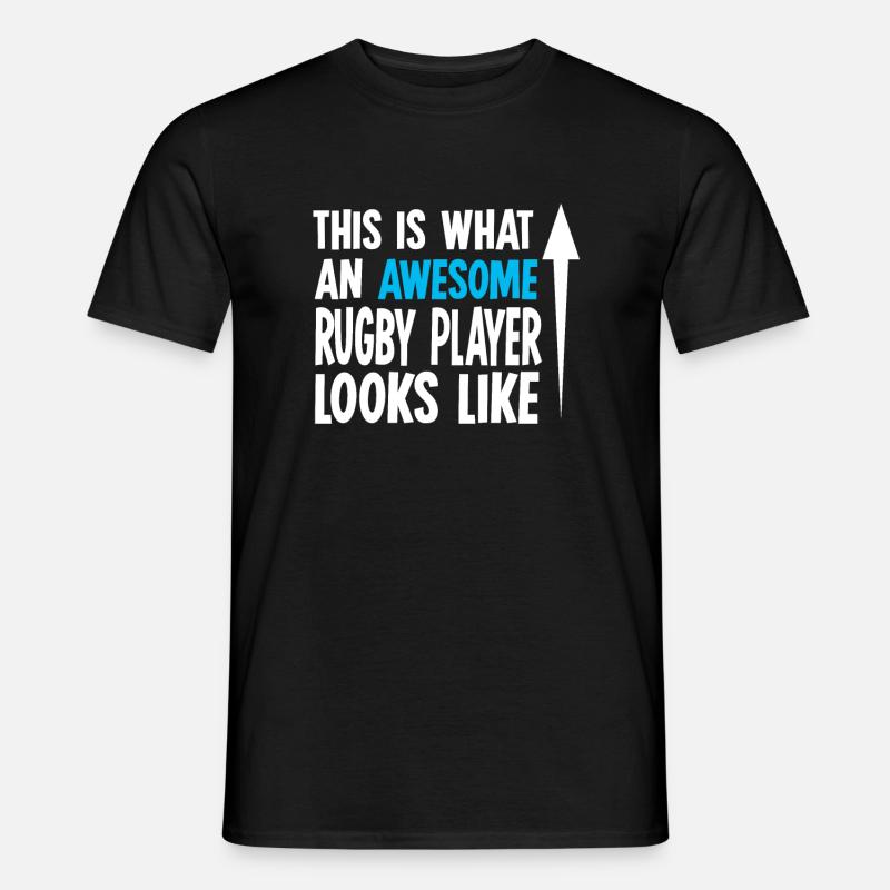 Rugby - Männer T-Shirt - Schwarz