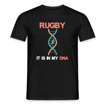 Rugby DNA - Männer T-Shirt - Schwarz - Vorne - AI Model Male 178 light (178cm)
