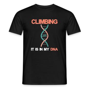 Bergsteigen Klettern DNA - Männer T-Shirt - Schwarz - Vorne - AI Model Male 178 light (178cm)