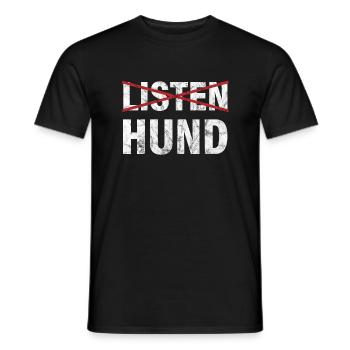 Hund, Listenhund, Kampfhund, Rassenliste - Männer T-Shirt - Schwarz - Vorne - AI Model Male 178 light (178cm)