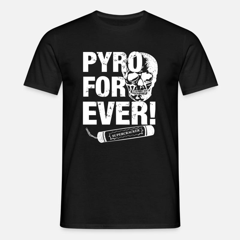 Pyro Firecracker skull - Men's T-Shirt - black