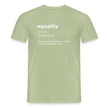 Equality - Männer T-Shirt - Sage - Vorne - AI Model Male 178 light (178cm)