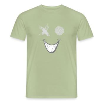 Smile - Men's T-Shirt - sage - Front - AI Model Male 178 light (178cm)