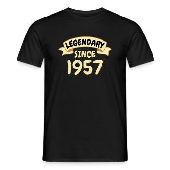 Cadeau du 66e anniversaire Légendaire depuis 1957 - T-shirt homme - noir - Devant - AI Model Male 178 light (178cm)