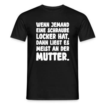 Lustiger Spruch Schraube locker - Männer T-Shirt - Schwarz - Vorne - AI Model Male 178 light (178cm)