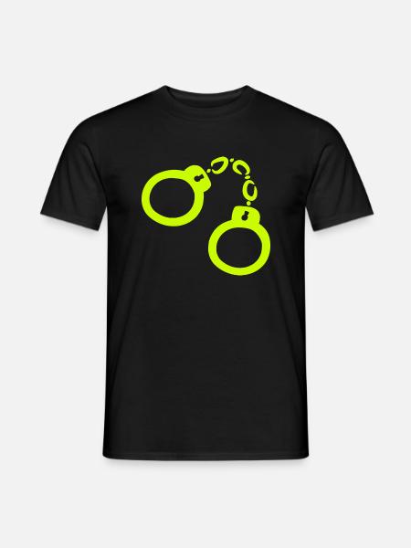 Handcuffs Yellow - Men's T-Shirt - black