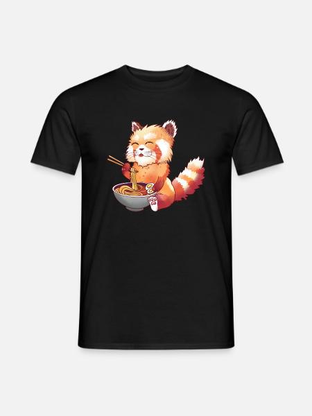 Red Panda Ramen - Men's T-Shirt - black