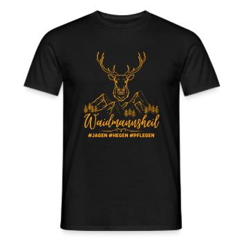 Jäger T-Shirt-Waidmannsheil-Jagen Hegen Pflegen - Männer T-Shirt - Schwarz - Vorne - AI Model Male 178 light (178cm)