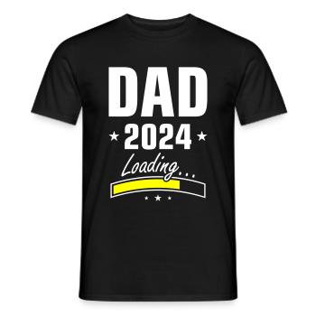 Dad 2024 Loading Papa - Männer T-Shirt - Schwarz - Vorne - AI Model Male 178 light (178cm)