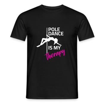 Pole Dance Therapy - Men's T-Shirt - black - Front - AI Model Male 178 light (178cm)