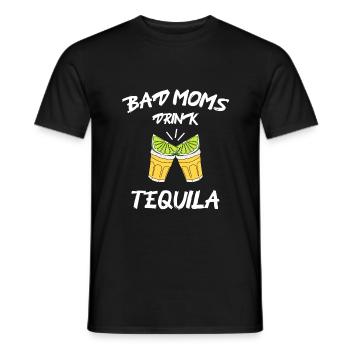 bad moms drink tequila - Männer T-Shirt - Schwarz - Vorne - AI Model Male 178 light (178cm)