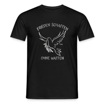 Frieden schaffen ohne Waffen Friedenszeichen - Männer T-Shirt - Schwarz - Vorne - AI Model Male 178 light (178cm)
