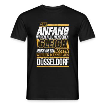 DÜSSELDORF wo die Besten Männer herkommen - Männer T-Shirt - Schwarz - Vorne - AI Model Male 178 light (178cm)