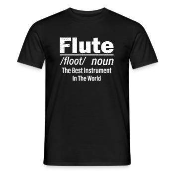 Flute Description Best Instrument - Männer T-Shirt - Schwarz - Vorne - AI Model Male 178 light (178cm)