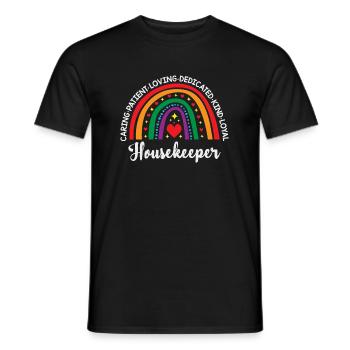 Housekeeping Rainbow Housekeeper - Männer T-Shirt - Schwarz - Vorne - AI Model Male 178 light (178cm)