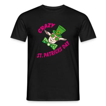 Folle Saint-Patrick Drôle Chèvre Folle - T-shirt homme - noir - Devant - AI Model Male 178 light (178cm)