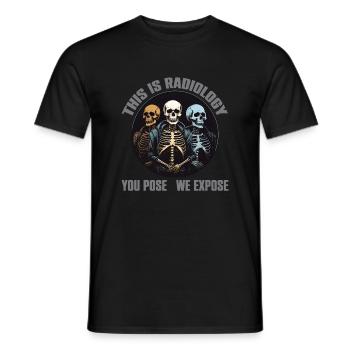 Radiology design funny skeletons radiologist saying - Men's T-Shirt - black - Front - AI Model Male 178 light (178cm)