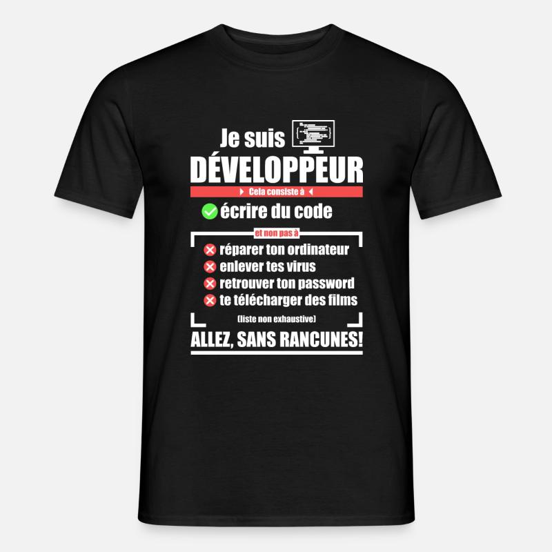Ich bin ein Entwickler - Männer T-Shirt - Schwarz