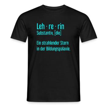 Lehrerin Lehrerinnen Schule Pädagogin Unterricht - Männer T-Shirt - Schwarz - Vorne - AI Model Male 178 light (178cm)