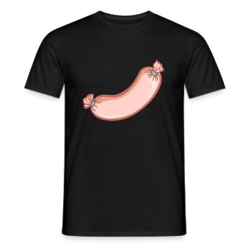Wurst,esse,würstchen - Männer T-Shirt - Schwarz - Vorne - AI Model Male 178 light (178cm)