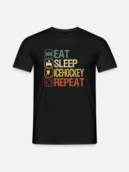 Eishockey - Männer T-Shirt - Schwarz
