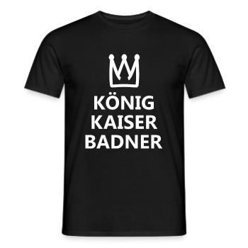 König Badner - Männer T-Shirt - Schwarz - Vorne - AI Model Male 178 light (178cm)