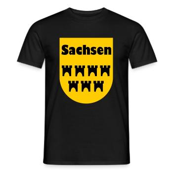 Die Siebenbürger Sachsen - Männer T-Shirt - Schwarz - Vorne - AI Model Male 178 light (178cm)