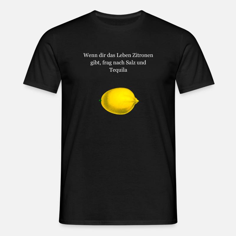 Zitrone - Männer T-Shirt - Schwarz
