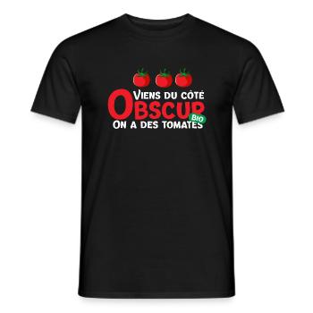 Tomate potager cadeau drôle jardin maraîcher - T-shirt homme - noir - Devant - AI Model Male 178 light (178cm)