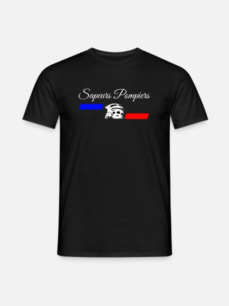 Sapeurs Pompiers De France Drapeau Français - T-shirt homme - noir