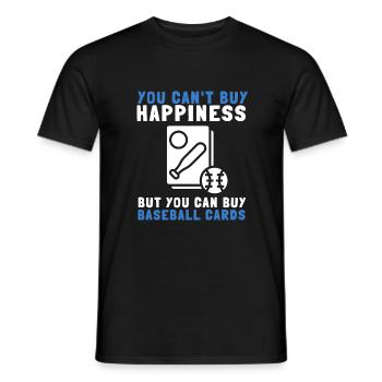 Baseball Card Collector And Baseball Memorabilia - Men's T-Shirt - black - Front - AI Model Male 178 light (178cm)