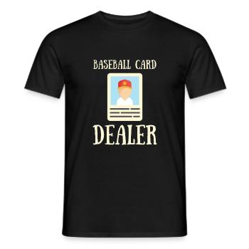 Baseball Card Collector And Baseball Memorabilia - Men's T-Shirt - black - Front - AI Model Male 178 light (178cm)