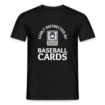 Baseball Card Collector And Baseball Memorabilia - Men's T-Shirt - black - Front - AI Model Male 178 light (178cm)
