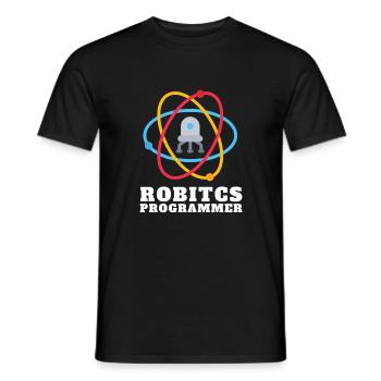 Robotics Robots Droid Builder And Robotics - Men's T-Shirt - black - Front - AI Model Male 178 light (178cm)