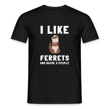 Furet Belette Pet Rongeur Animal Vateranian - T-shirt homme - noir - Devant - AI Model Male 178 light (178cm)