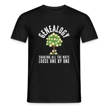Genealogist Family Historian Genealogy Genealogist - Men's T-Shirt - black - Front - AI Model Male 178 light (178cm)
