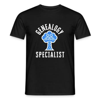 Genealogist Family Historian Genealogy Genealogist - Men's T-Shirt - black - Front - AI Model Male 178 light (178cm)