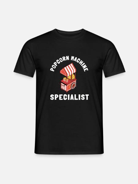 Popcorn Machine Movie Lover Theater Cinema - Mænd T-shirt - sort