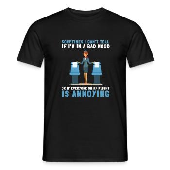 Flight Attendant Steward Stewardess Air Hostess - Männer T-Shirt - Schwarz - Vorne - AI Model Male 178 light (178cm)